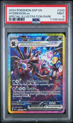 2024 POKEMON SSP EN-SURGING SPARKS SPECIAL ILLUSTRATION RARE HYDREIGON EX PSA 9 - Image 1