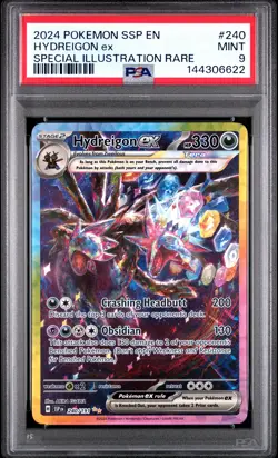 2024 POKEMON SSP EN-SURGING SPARKS SPECIAL ILLUSTRATION RARE HYDREIGON EX PSA 9 - Image 1