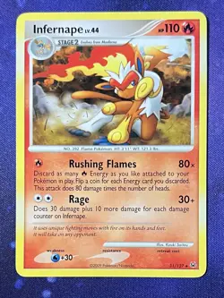 Infernape lv. 44 - 31/127 - Rare Non Holo - 2009 - Pokemon TCG - LP - Image 1