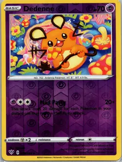 Dedenne 078/189 - Pokemon TCG SWSH: Darkness Ablaze - Reverse Holo Uncommon - LP - Image 1