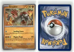 Groudon (Poke Ball Pattern) 049/131 SV: Prismatic Evolutions Holo Pokemon NM - Image 3