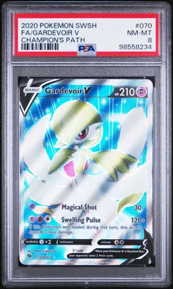 Gardevoir V 2020 Pokemon Sword & Shield Champion's Path #070 PSA 8 - Image 1