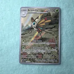 Pokemon Beautifly 219/217 ASC Illustration Rare Full Art Holo Stage 2 130HP 2026 - Image 1