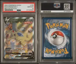 2021 POKEMON SWORD & SHIELD BATTLE STYLES #155 FULL ART/TYRANITAR V PSA 10 - Image 3