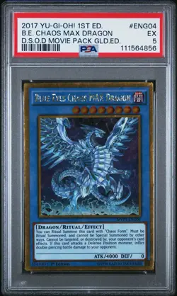 Blue-Eyes Chaos Max Dragon | MVP1-ENG04 | Gold Rare | 1st Edition | YuGiOh PSA 5 - Image 1