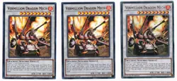 DUDE-EN015 x3 Vermillion Dragon Mech Ultra Rare Yugioh - Image 1