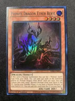 YUGIOH RA05-EN033 Primite Dragon Ether Beryl Super Rare 1st Edition NM - Image 1