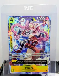 One Piece TCG Perona Alternate Art OP14-#111 Special Rare Holo Azure Sea's Seven - Image 1