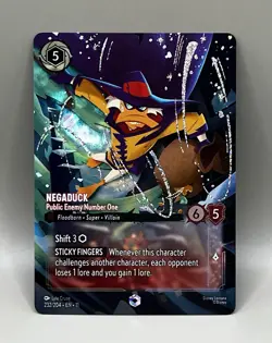 Negaduck - Public Enemy Number One 232/204 (Enchanted) Winterspell Lorcana - Image 1
