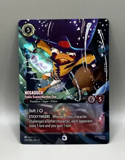 Negaduck - Public Enemy Number One 232/204 (Enchanted) Winterspell Lorcana - Image 2