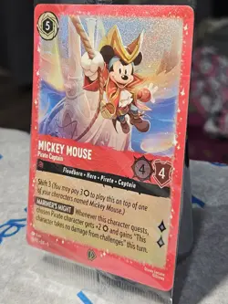 Mickey Mouse Pirate Captain Trading Card Promo 18/P2 Disney Lorcana NM-MT 2025 - Image 2