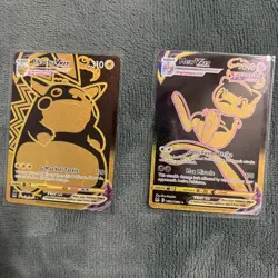 Pokemon Pikachu and Mew set of 2, Lost Origin Gold cards - Image 1