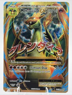 M Charizard EX 101/108 XY Evolutions 2016 Full Art Pokemon Card Vintage Rare LP - Image 1