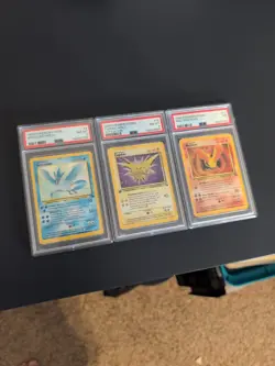 1999 Pokemon Fossil Legendary Bird Trio PSA Graded Trading Cards - Image 1