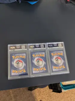 1999 Pokemon Fossil Legendary Bird Trio PSA Graded Trading Cards - Image 2