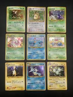 Japanese Vintage Pokemon Card Holo Rare Lot - Feraligatr, Meganium, Heracross - Image 1