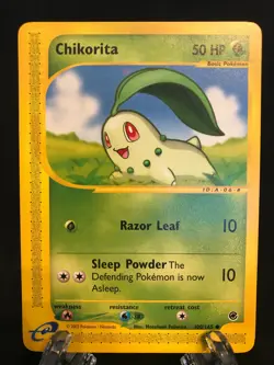 Chikorita 100/165 Expedition Common Pokemon TCG Card NM Never Played - Image 2