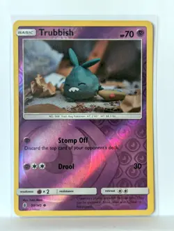 NM/M - Trubbish 50/145 - Reverse Holo - Guardians Rising - Pokemon Card TCG - Image 1