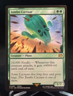 MTG Magic the Gathering FIN Final Fantasy Jumbo Cactuar - Rare - Image 1