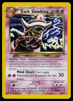 Pokemon Card - Dark Slowking Neo Destiny 20/105 Rare - Image 1