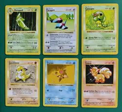 Base Set Shadowless Non Holo Bundle Pokemon Cards 1999 WOTC Pokemon TCG x6 - Image 1