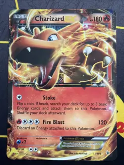 JUMBO Oversized Charizard EX Promo Card 11/106 Flashfire 2014 Pokemon - Image 1