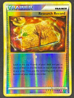 Pokemon Research Record Reverse Holo 84/95 CL Call of Legends LP - Image 1