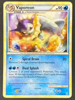Pokemon Vaporeon 52/95 CL Call of Legends LP - Image 1