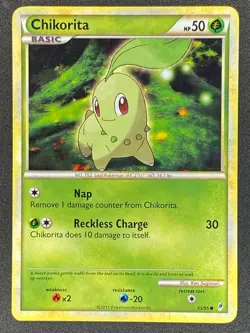 Pokemon Chikorita 53/95 CL Call of Legends LP/NM - Image 1