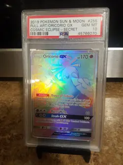 2019 Pokemon Sun&Moon Full Art / Oricorio Gx Cosmic Eclipse Secret Psa10 - Image 1