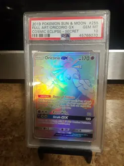 2019 Pokemon Sun&Moon Full Art / Oricorio Gx Cosmic Eclipse Secret Psa10 - Image 2