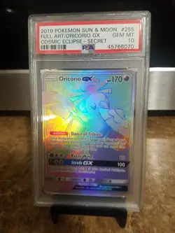 2019 Pokemon Sun&Moon Full Art / Oricorio Gx Cosmic Eclipse Secret Psa10 - Image 3