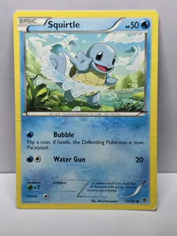 Squirtle 14/101 Normal Pokemon TCG Plasma Blast MP - Image 1