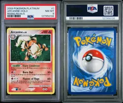 Pokemon Arcanine Rising Rivals Holo Rare #1 PSA 8 NM-MT - Image 3