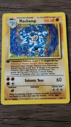 Pokemon TCG Machamp Base Set 8/102 Holo Unlimited Holo Rare - Image 1
