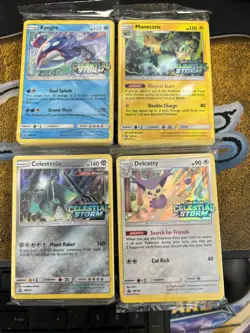 Pokemon SEALED Set of 4 Celestial Storm Prerelease Promo SM129 SM130 SM131 SM132 - Image 1