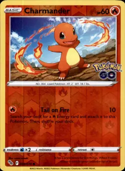 Charmander 008/078 Reverse Holo - Pokemon Pokemon GO - LP - Image 1