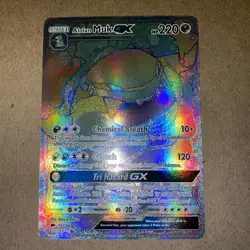 Pokemon Alolan Muk GX 157/147 SM-Burning Shadows Rainbow Rare Holo CLEAN - Image 1