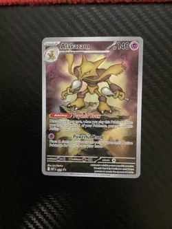 Pokemon MEP 009 - Black Star Promo Alakazam Full Art - NM - Image 1