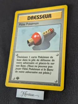 Carte Pokemon Flute pokemon 86/102 Edition 1 Set de Base wizards Francais VF - Image 2