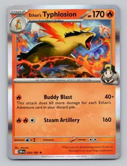 Holo Ethan's Typhlosion 034/182 Rare Destined Rivals Pokemon - Image 1