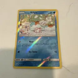 Pokemon Alolan Vulpix 30/156 SM Ultra Prism Basic 60 HP Reverse Holo English - Image 1
