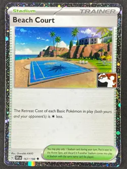 Pokemon Beach Court Prize Pack Holo 167/198 SVI Scarlet & Violet NM - Image 1