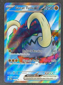 Pokemon Great Tusk ex Full Art 230/198 SVI Scarlet & Violet NM - Image 1