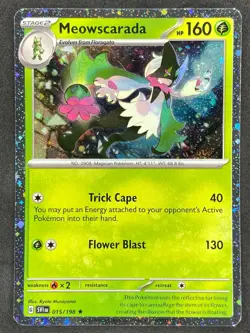 Pokemon Meowscarada Cosmos Holo 015/198 SVI Scarlet & Violet LP/NM - Image 1
