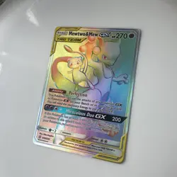 Mewtwo and Mew GX 242/236 Tag Team Full Art Unified Minds Pokemon TCG NM - Image 2