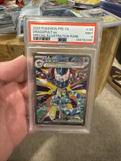 2025 Pokemon Dragapult ex Special Illustration Rare #165 PSA 9 MINT - Image 1
