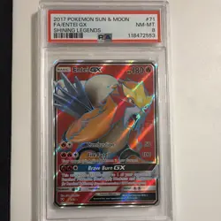 Pokemon Entei GX Ultra Rare Full Art Holo PSA 8 71/73 Shining Legends 2017 - Image 1