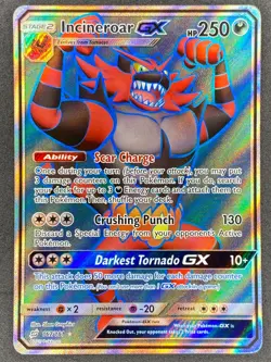 Pokemon Incineroar GX Full Art 167/181 TEU Team Up NM - Image 1