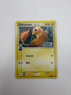 Pokemon TCG CHARMANDER 49/100 REVERSE HOLOFOIL. EX Crystal Guardians Stamped HP - Image 1